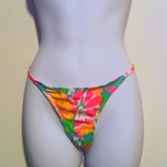 🛍️ BUNDLE ONLY🛍️Pink and Yellow High-Cut Bikini Bottom - Picture 3 of 5